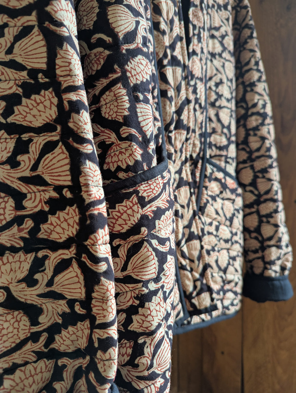 little block print cosy coat