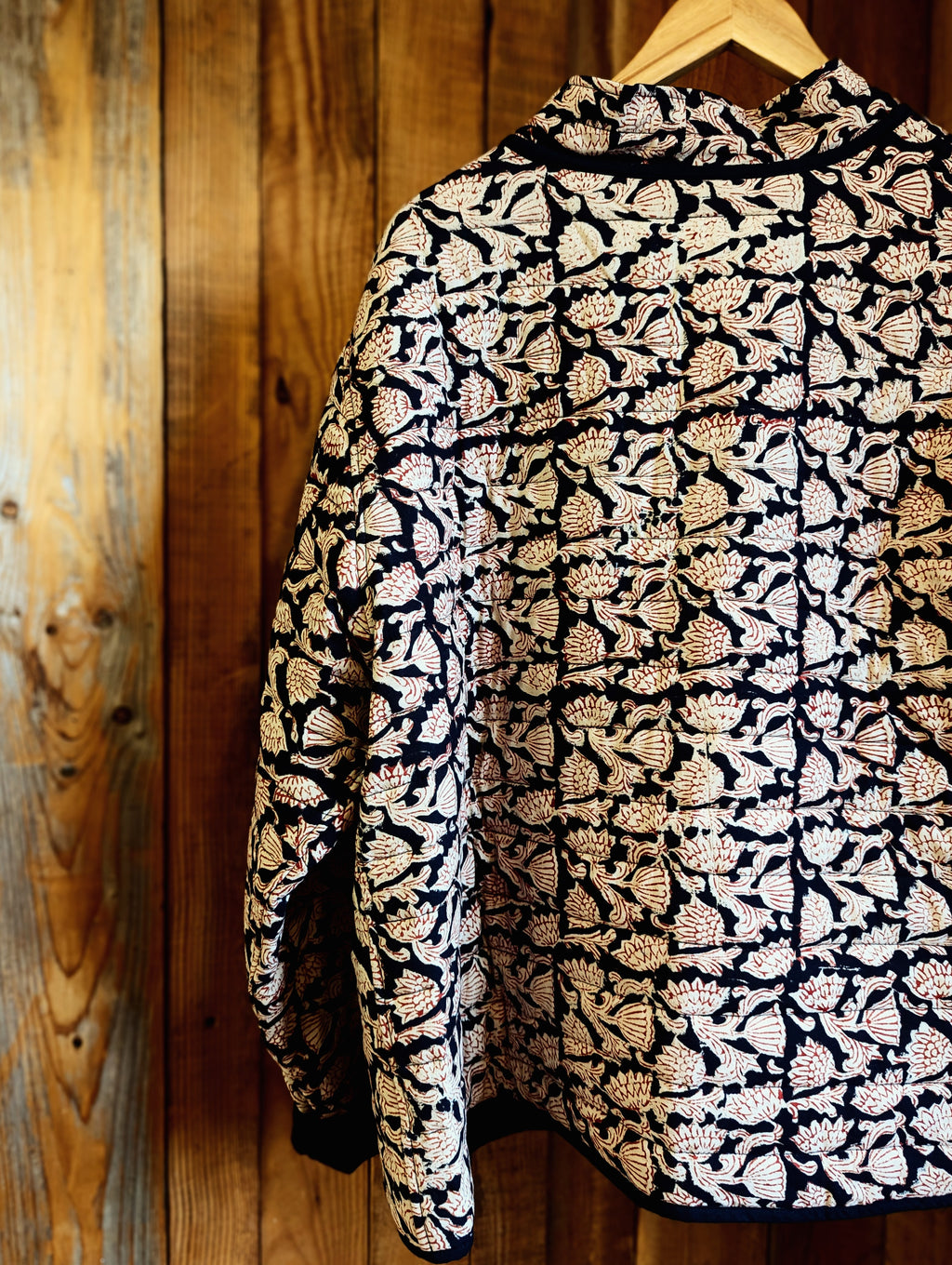 little block print cosy coat