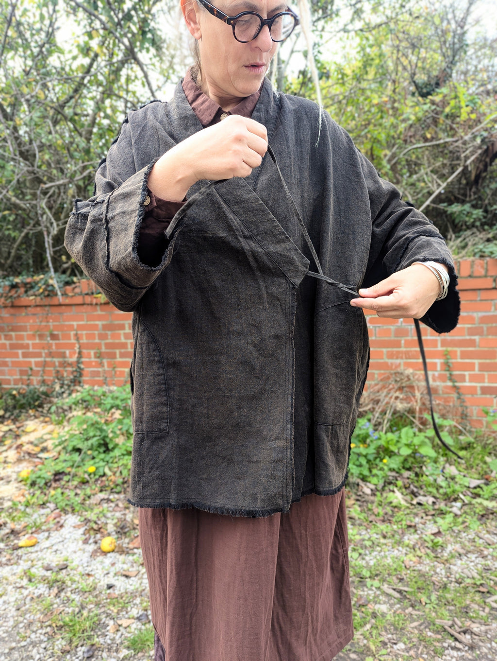 linen wrap jacket