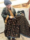 the ditsy quilted cord wrap coat