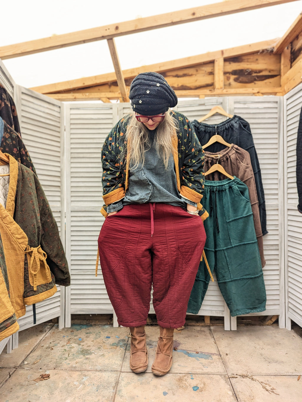 the 'little pixie' quilted pants
