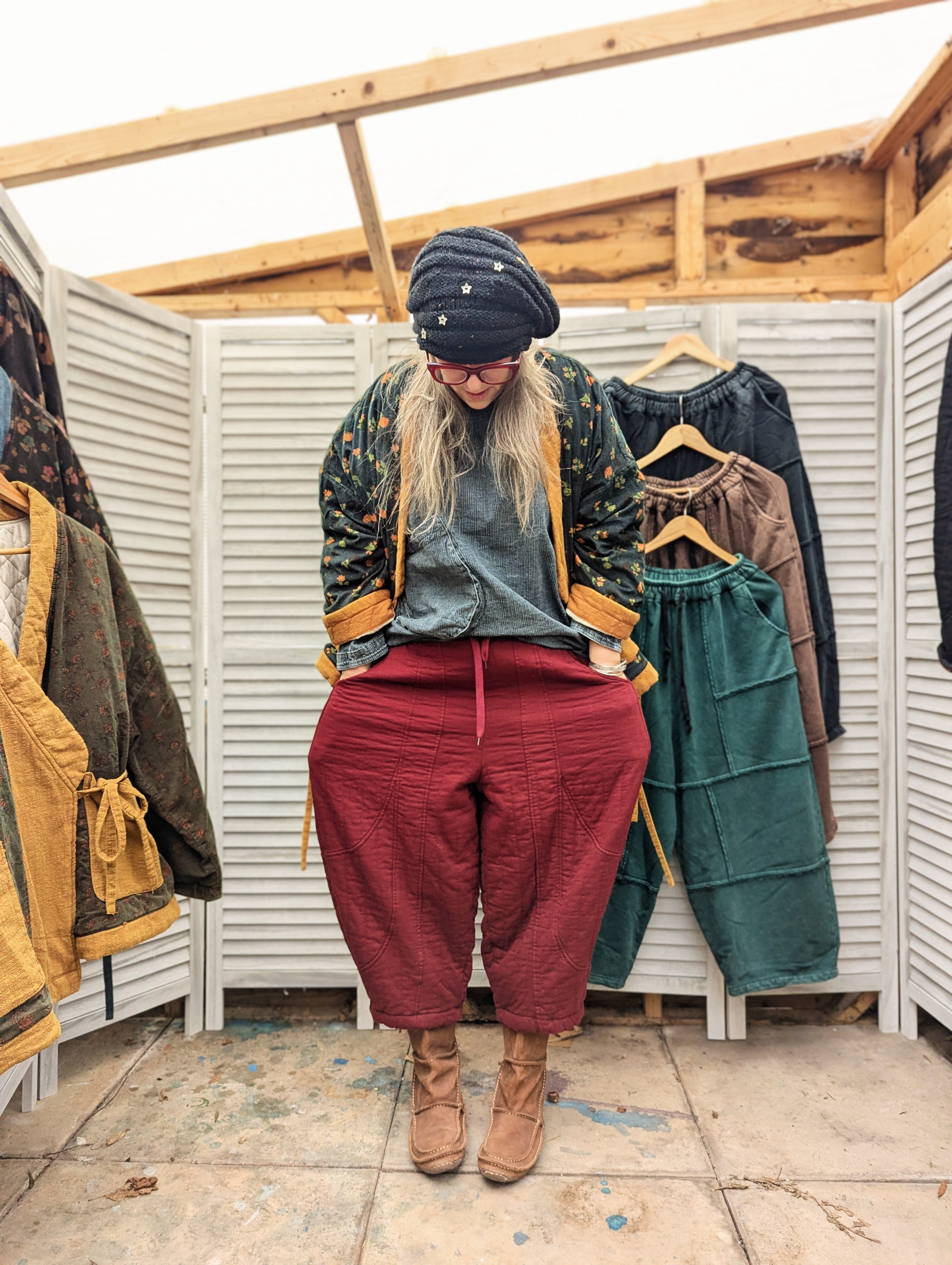 the 'little pixie' quilted pants
