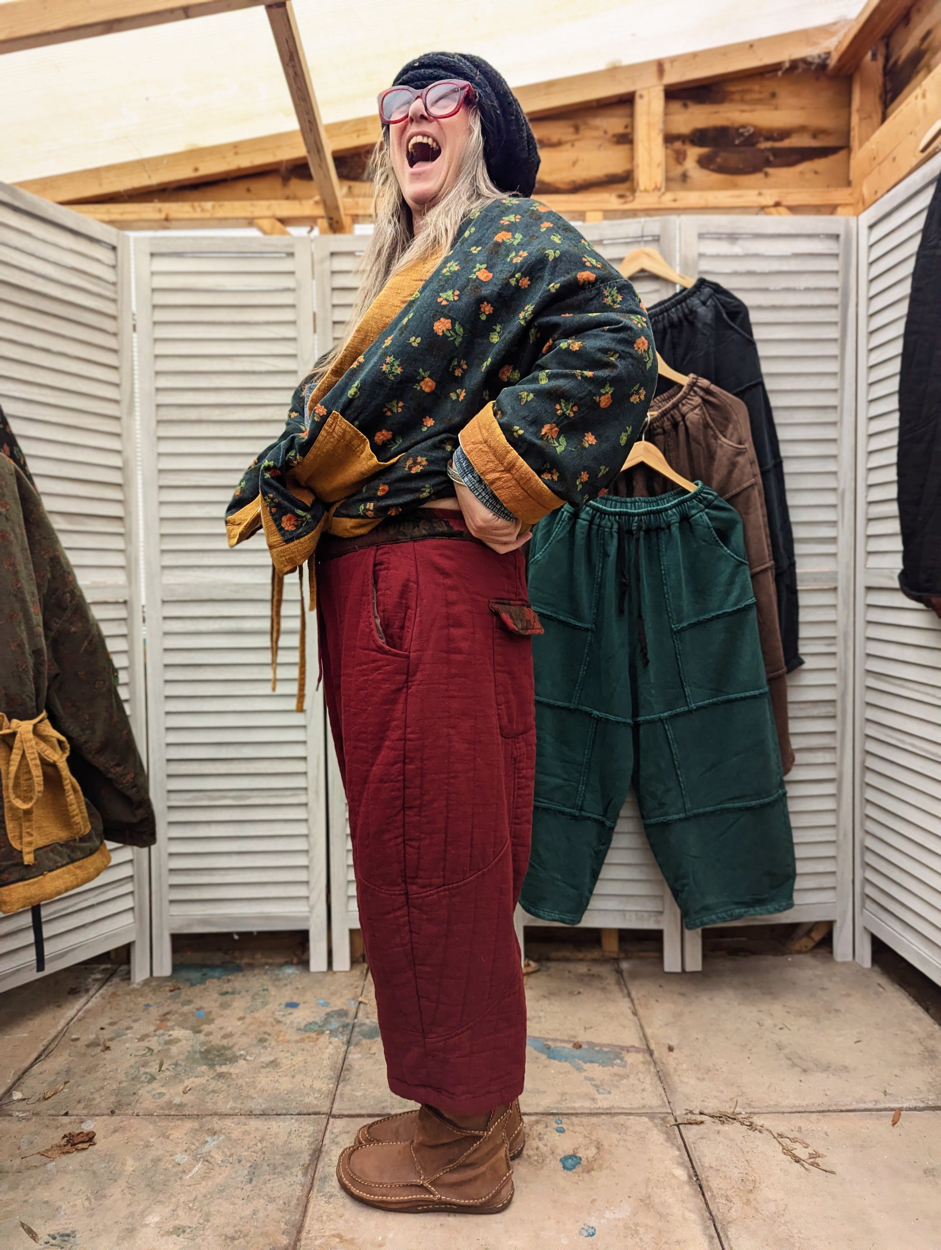the 'little pixie' quilted pants