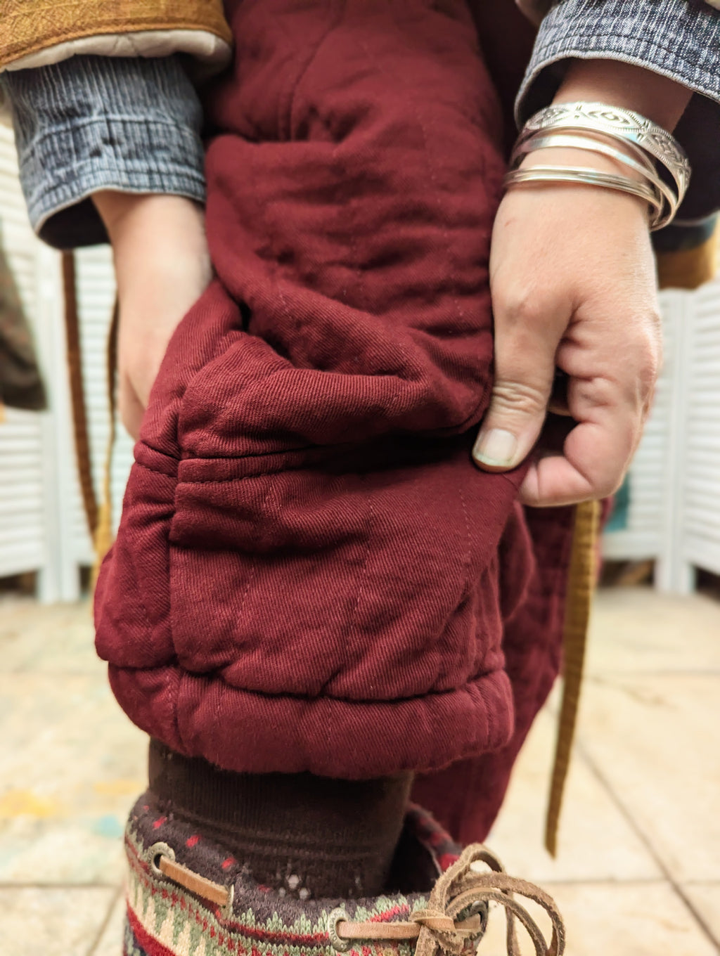 the 'little pixie' quilted pants