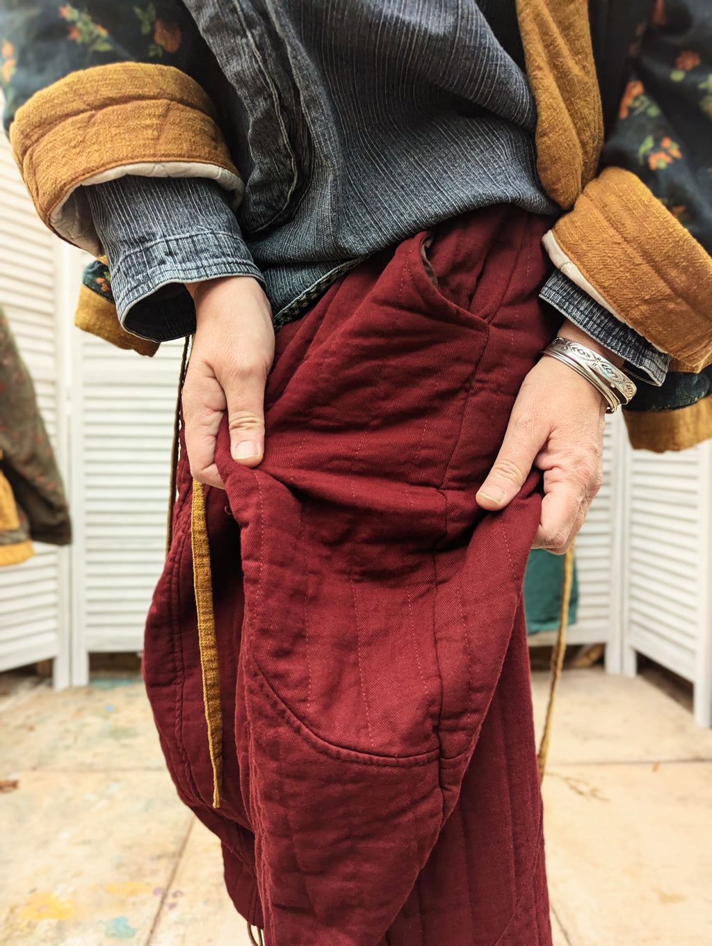 the 'little pixie' quilted pants