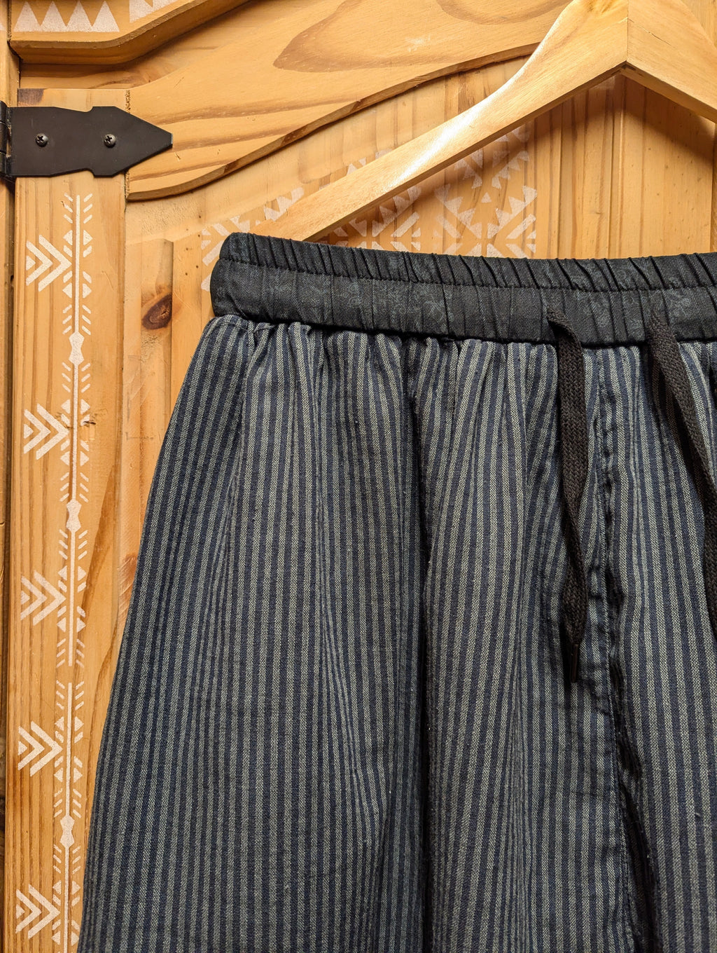 big blue stripy pants