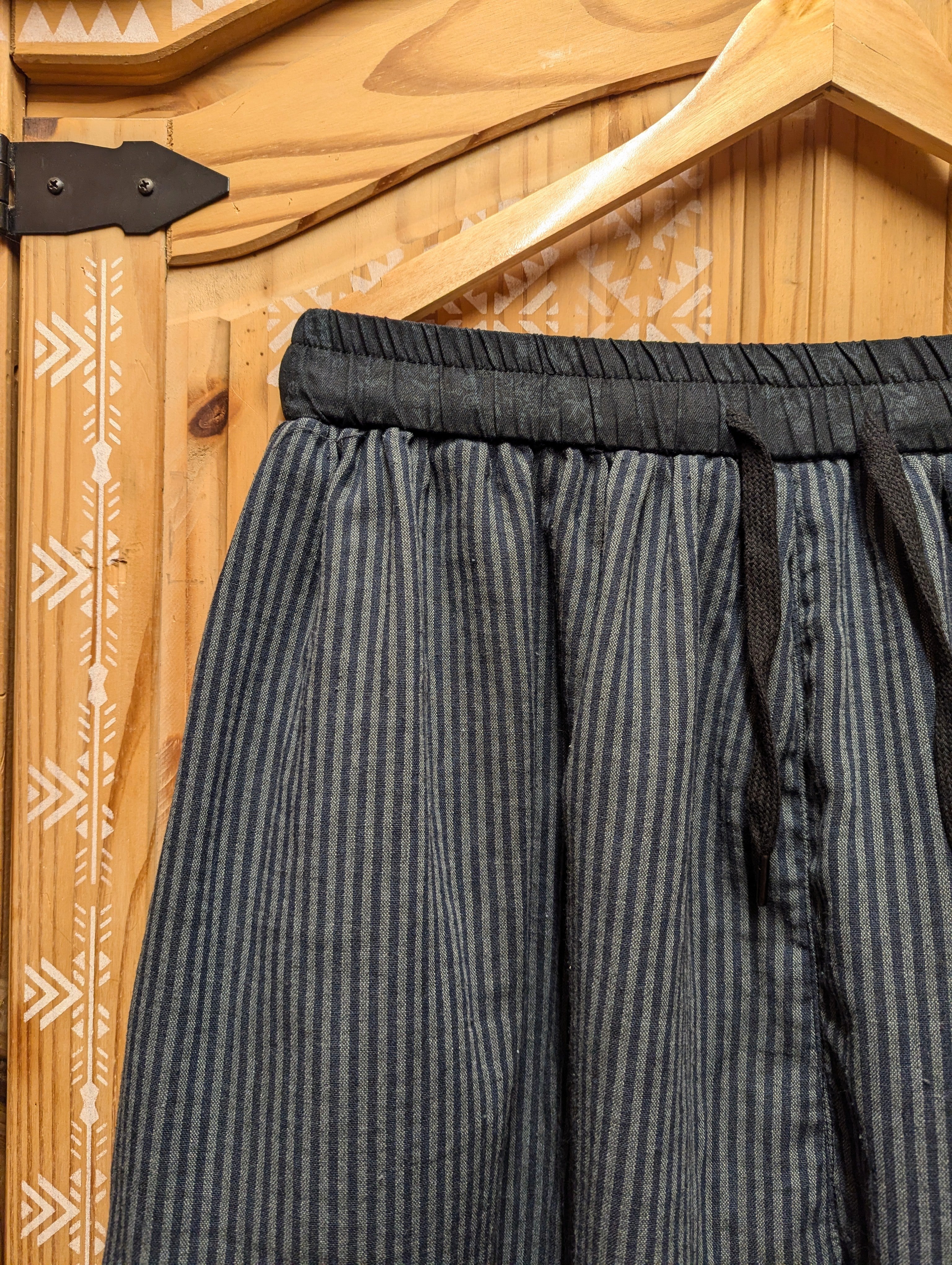 big blue stripy pants