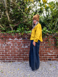 big denim palazzo pants