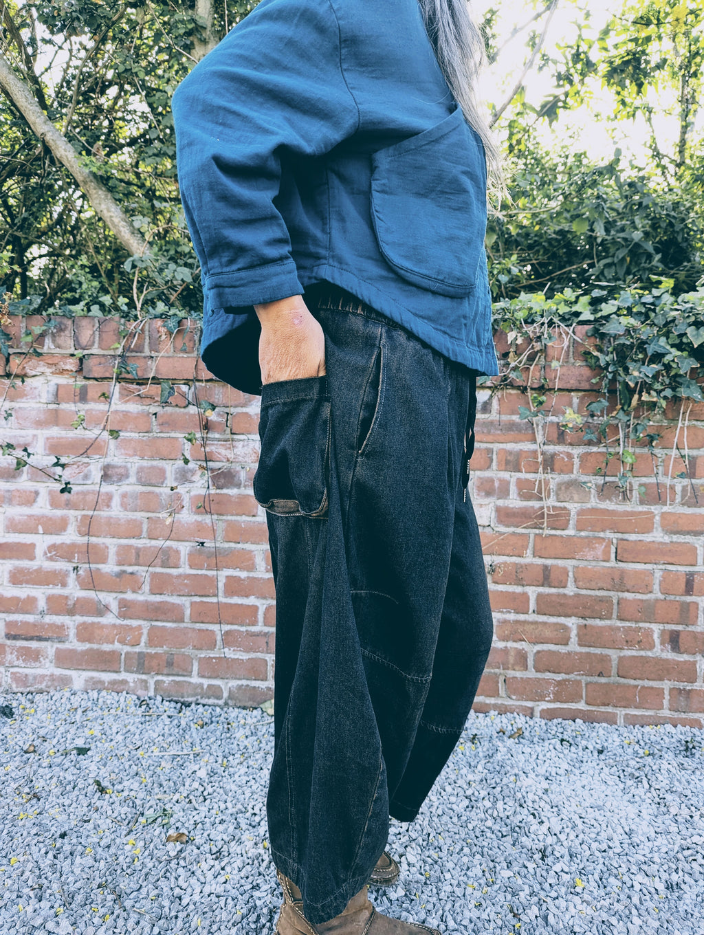 denim pod pants
