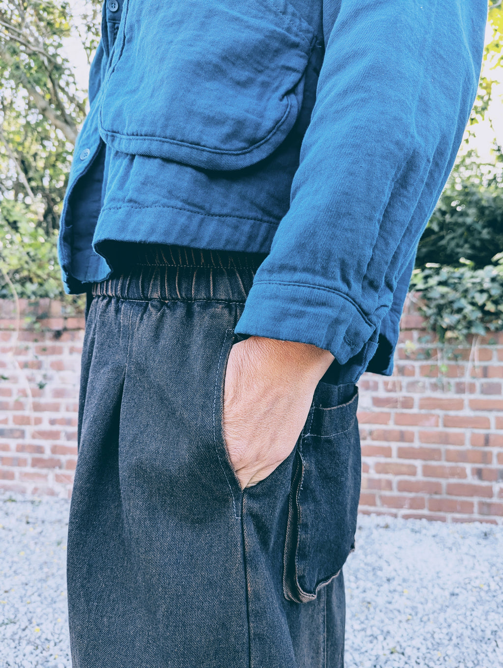 denim pod pants