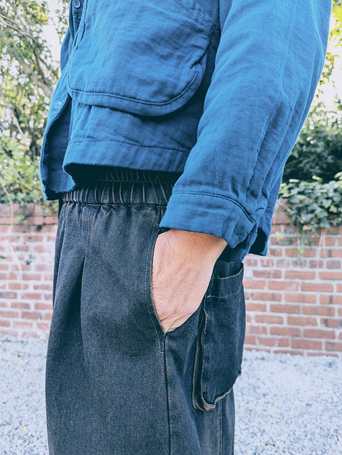 denim pod pants