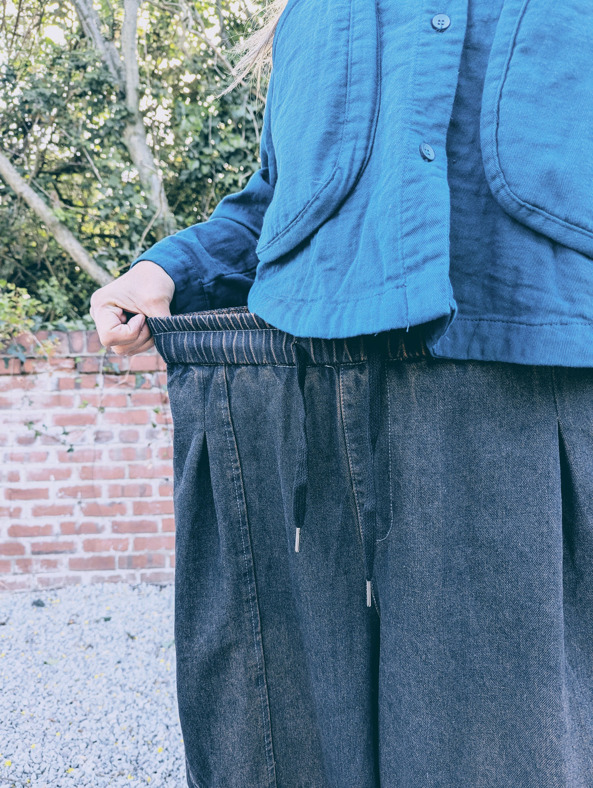 denim pod pants