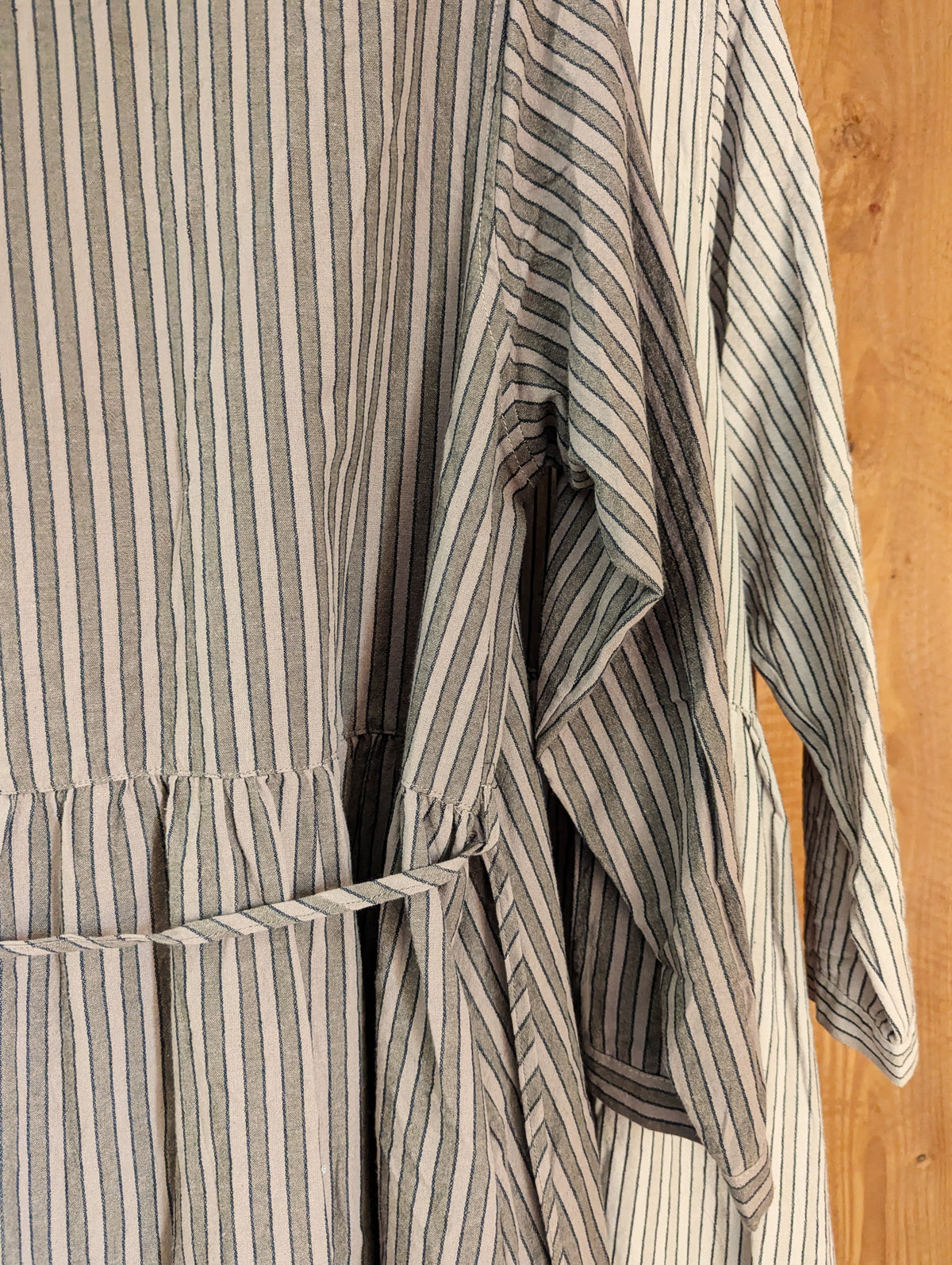 stripey shirt dress
