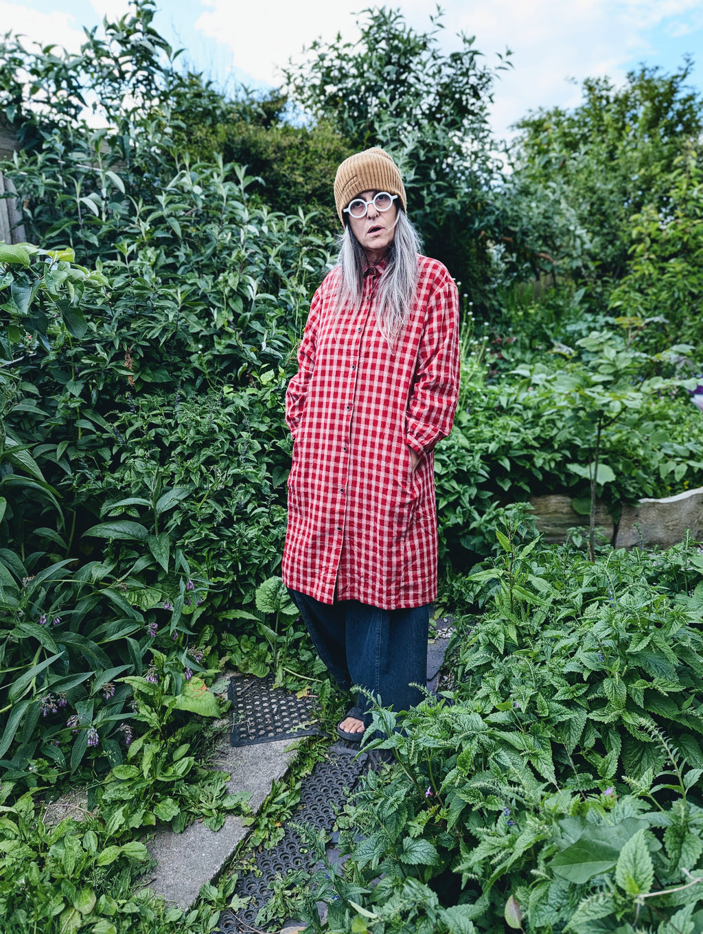 checkers shirt dress