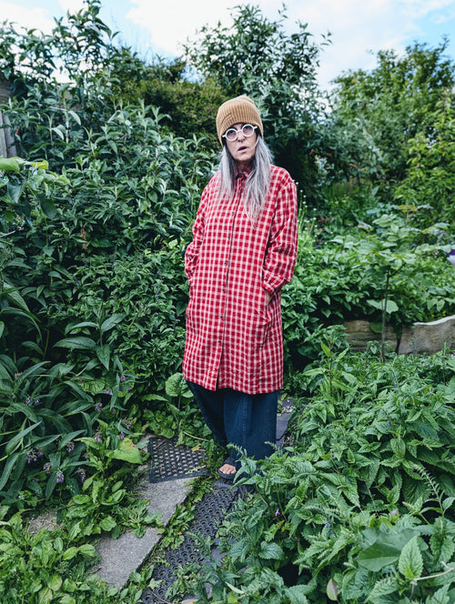 checkers shirt dress